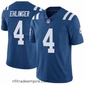Exquisite Men's Indianapolis Colts #4 Sam Ehlinger Blue Vapor Untouchable Stitched Jersey