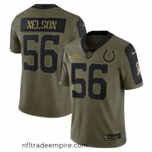 Magnificent Men's Indianapolis Colts Quenton Nelson Nike Olive 2021 Salute To Service Limited Player Jersey
