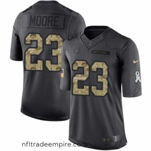 Exquisite Men's Nike Indianapolis Colts #23 Kenny Moore Limited Black 2016 Salute to Service NFL Jersey