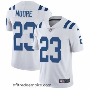 Alluring Men's Nike Indianapolis Colts #23 Kenny Moore White Vapor Untouchable Limited Player NFL Jersey