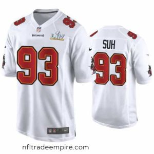 Magnificent Ndamukong Suh Buccaneers White Super Bowl Lv Game Fashion Jersey