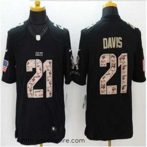 Enchanting New Indianapolis Colts #21 Vontae Davis Black Men''s Stitched NFL Limited Salute to Service Jersey