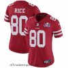 Alluring Nike 49ers 80 Jerry Rice Red Team Color Stitched NFL Vapor Untouchable Limited 2024 Super Bowl LVIII Jersey
