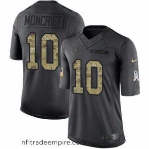 Alluring Nike Colts #10 Donte Moncrief Black Mens Stitched NFL Limited 2016 Salute to Service Jersey