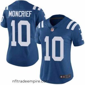 Stunning Nike Colts #10 Donte Moncrief Royal Blue Team Color Womens Stitched NFL Vapor Untouchable Limited Jersey