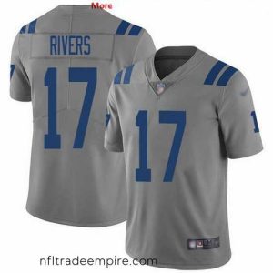 Magnificent Nike Colts 17 Philip Rivers Gray Stitched NFL Limited Inverted Legend Jersey