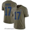 Charming Nike Colts 17 Philip Rivers Olive Stitched NFL Limited 2017 Salute To Service Jersey