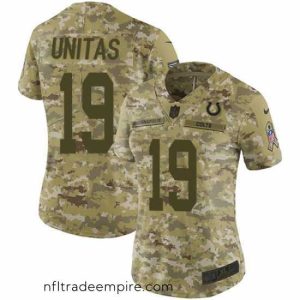 Magnificent Nike Colts #19 Johnny Unitas Camo Stitched NFL Limited 2018 Salute to Service Jersey