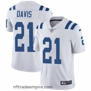 Magnificent Nike Colts #21 Vontae Davis White Mens Stitched NFL Vapor Untouchable Limited Jersey