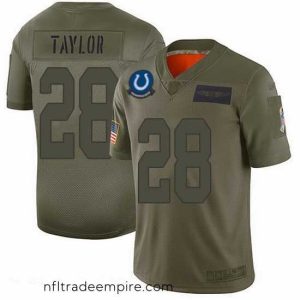 Alluring Nike Colts 28 Jonathan Taylor Camo Stitched NFL Limited 2019 Salute To Service Jersey