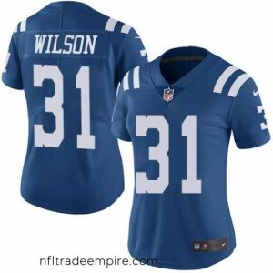 Gorgeous Nike Colts #31 Quincy Wilson Royal Blue Womens Stitched NFL Limited Rush Jersey