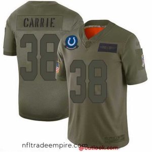 Superb Nike Colts 38 T J  Carrie Camo Stitched NFL Limited 2019 Salute To Service Jersey