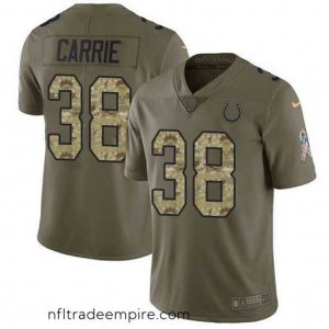 Enchanting Nike Colts 38 T J  Carrie Olive Camo Stitched NFL Limited 2017 Salute To Service Jersey