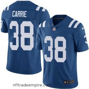 Alluring Nike Colts 38 T J  Carrie Royal Blue Team Color Stitched NFL Vapor Untouchable Limited Jersey