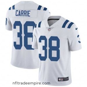 Stunning Nike Colts 38 T J  Carrie White Stitched NFL Vapor Untouchable Limited Jersey