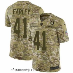 Alluring Nike Colts #41 Matthias Farley Camo Mens Stitched NFL Limited 2018 Salute To Service Jersey