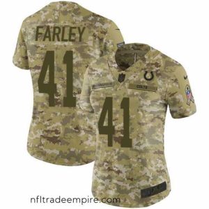 Superb Nike Colts #41 Matthias Farley Camo Stitched NFL Limited 2018 Salute to Service Jersey