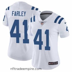 Enchanting Nike Colts #41 Matthias Farley White Womens Stitched NFL Vapor Untouchable Limited Jersey