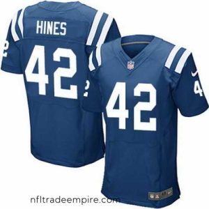 Delightful Nike Colts #42 Nyheim Hines Royal Blue Team Color Mens Stitched NFL Elite Jersey