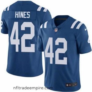 Superb Nike Colts #42 Nyheim Hines Royal Blue Team Color Mens Stitched NFL Vapor Untouchable Limited Jersey