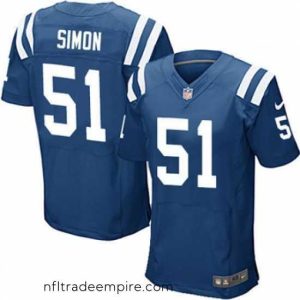 Gorgeous Nike Colts #51 John Simon Royal Blue Team Color Mens Stitched NFL Elite Jersey