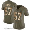 Superb Nike Colts #57 Kemoko Turay Olive Gold Womens Stitched NFL Limited 2017 Salute to Service Jersey