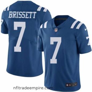 Superb Nike Colts #7 Jacoby Brissett Royal Blue Mens Stitched NFL Limited Rush Jersey