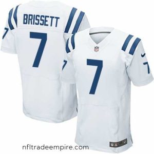 Magnificent Nike Colts #7 Jacoby Brissett White Mens Stitched NFL Elite Jersey
