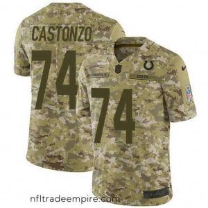 Delightful Nike Colts 74 Anthony Castonzo Camo Stitched NFL Limited 2018 Salute To Service Jersey
