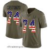 Alluring Nike Colts 74 Anthony Castonzo Olive USA Flag Stitched NFL Limited 2017 Salute To Service Jersey
