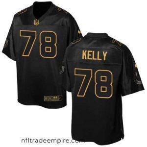 Stunning Nike Colts #78 Ryan Kelly Black Mens Stitched NFL Elite Pro Line Gold Collection Jersey