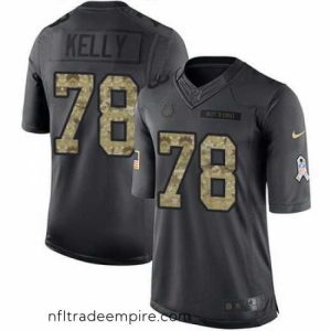 Gorgeous Nike Colts #78 Ryan Kelly Black Stitched NFL Limited 2016 Salute to Service Jersey