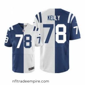Alluring Nike Colts #78 Ryan Kelly Royal Blue White Mens Stitched NFL Elite Split Jersey