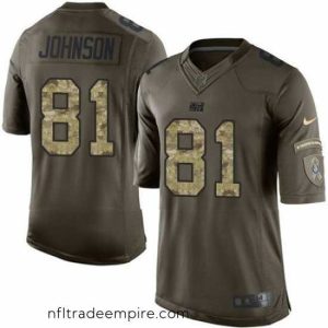 Gorgeous Nike Colts #81 Andre Johnson Green Stitched NFL Limited Salute to Service Jersey