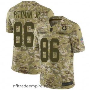 Charming Nike Colts 86 Michael Pittman Jr  Camo Stitched NFL Limited 2018 Salute To Service Jersey
