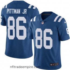 Superb Nike Colts 86 Michael Pittman Jr  Royal Blue Team Color Stitched NFL Vapor Untouchable Limited Jersey