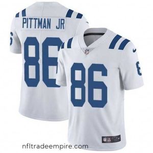 Enchanting Nike Colts 86 Michael Pittman Jr  White Stitched NFL Vapor Untouchable Limited Jersey