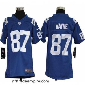 Magnificent Nike Colts #87 Reggie Wayne Royal Blue Team Color Stitched NFL Elite Jersey