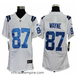 Gorgeous Nike Colts #87 Reggie Wayne White Stitched NFL Elite Jersey