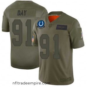 Superb Nike Colts 91 Sheldon Day Camo Stitched NFL Limited 2019 Salute To Service Jersey