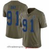 Superb Nike Colts 91 Sheldon Day Olive Stitched NFL Limited 2017 Salute To Service Jersey
