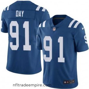 Gorgeous Nike Colts 91 Sheldon Day Royal Blue Team Color Stitched NFL Vapor Untouchable Limited Jersey