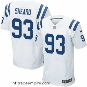 Enchanting Nike Colts #93 Jabaal Sheard White Mens Stitched NFL Elite Jersey