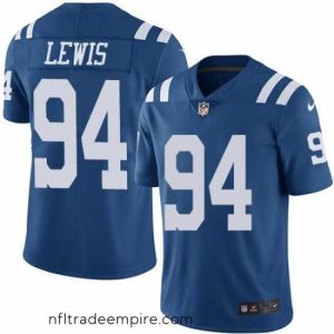 Superb Nike Colts #94 Tyquan Lewis Royal Blue Mens Stitched NFL Limited Rush Jersey