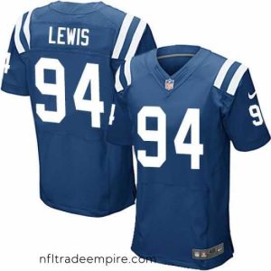 Stunning Nike Colts #94 Tyquan Lewis Royal Blue Team Color Mens Stitched NFL Elite Jersey
