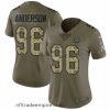 Alluring Nike Colts #96 Henry Anderson Olive Camo Womens Stitched NFL Limited 2017 Salute to Service Jersey