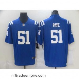 Superb Nike Indianapolis Colts 1 Kwity Paye Royal 2021 NFL Draft Vapor Untouchable Limited Jersey