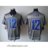 Superb Nike Indianapolis Colts 12 Andrew Luck Grey Shadow Nike NFL Jersey