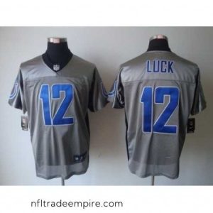 Superb Nike Indianapolis Colts 12 Andrew Luck Grey Shadow Nike NFL Jersey