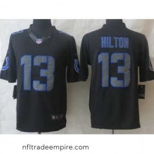 Magnificent Nike Indianapolis Colts 13 T.Y. Hilton Black Limited Impact NFL Jersey